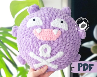 Floaty Gas Monster Pillow - Crochet Pattern DIGITAL PDF - Amigurumi Tutorial