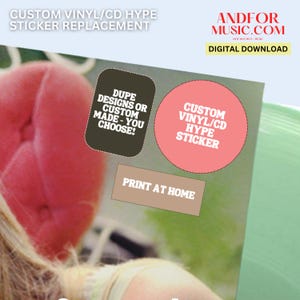 Aangepaste vinyl/cd hype sticker lp vervangen digitaal