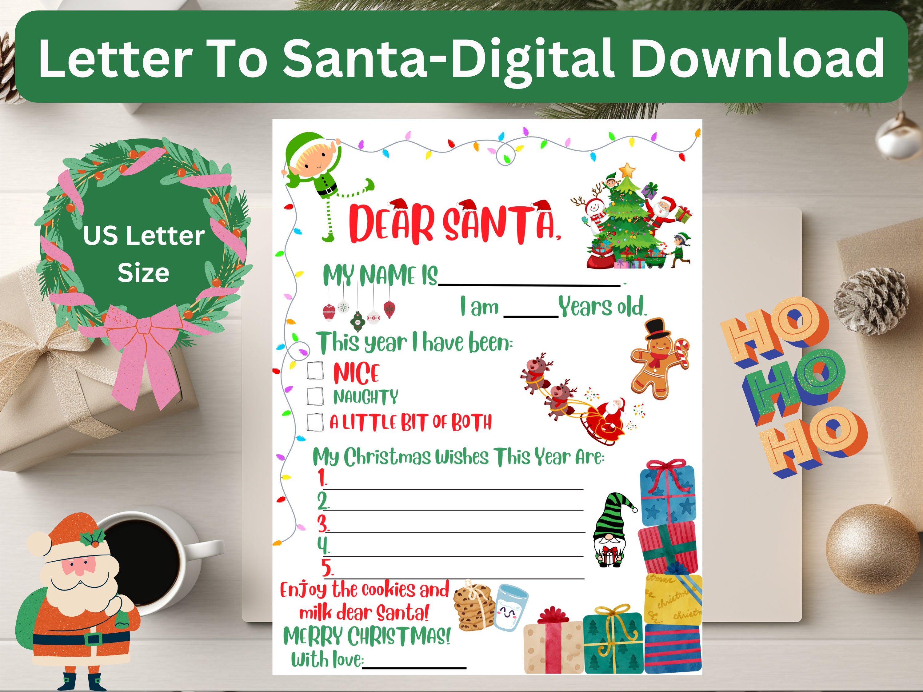 Letter To Santa Worksheets Printables