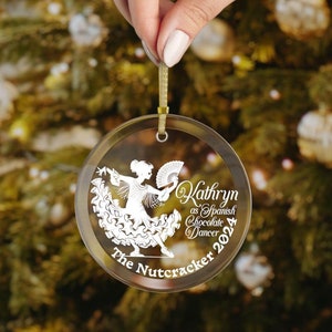 Custom Nutcracker Spanish Chocolate Dancer Personalized Christmas Ornament Nutcracker Ballet Gift Custom Role Performance Keepsake Dancer