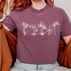 Botanical Orchid Shirt, Comfort Colors® Orchid Species Shirt - Floral Cottagecore Tee Nature Gift for Orchid Mom Plant Lovers, Botanical Tee