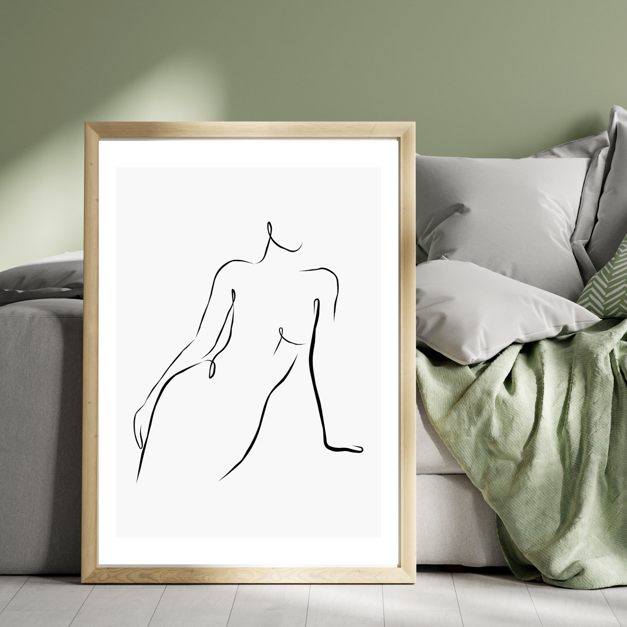Woman Line Drawing Art Print Set of 3, Female Print Poster, Woman Body ...