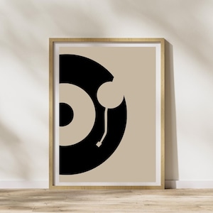 Vinyl Record Wall Art, Retro Music Print, Record Player Print, Music Poster, Musical Gift, Gift for Idea, Retro Wall Art, Digital Download