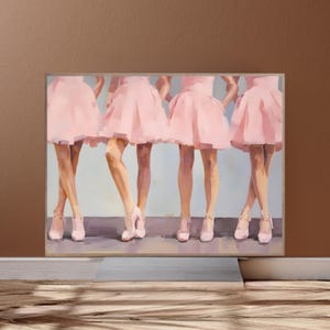 Vintage Ballerina Dress Wall Art, Preppy Room Decor,Girly Ballet Poster,Aesthetic Ballet Art,Ballerina Print,Dancer Print,Pink Room Decor,AI