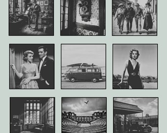 Old Times Vintage Photos Gallery Set of 10, Black and White Art, Vintage Wall Art, Black Photo Collage, Trendy Wall Collage,DIGITAL DOWNLOAD