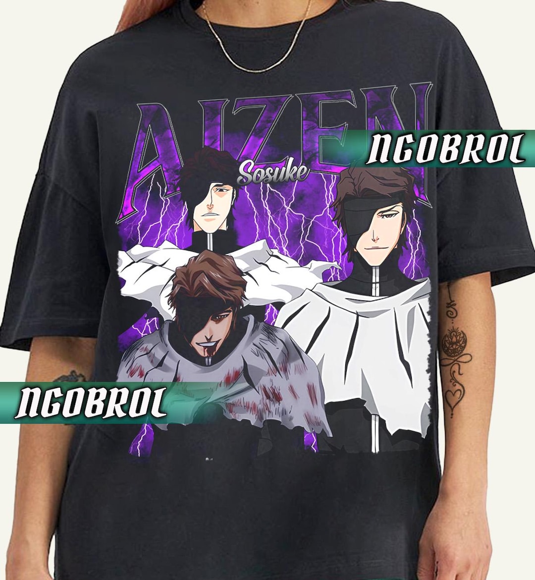 Limited Aizen Sosuke T Shirt - Bleach Anime T Shirt - Vintage Retro ...