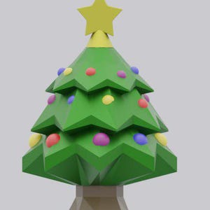 Tannenbaum/Weihnachtsbaum: Digitale Dateien zum Papierbasteln. Druckbare PDF-Vorlage. 3D Origami Modell DIY