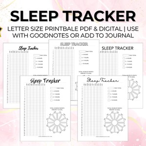 Slaaptrackerlogboek Jaarlijks US Letter-dagboek Afdrukbare en digitale lezer Gewoonte Jaarlijkse baby-inzet voor peuters Fun Notion Kids - 5 versies