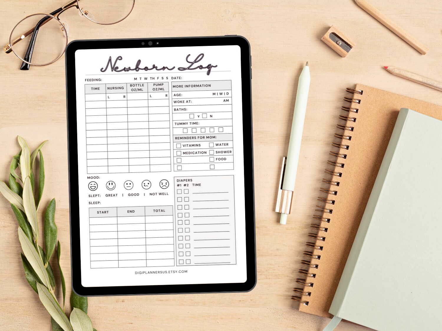 Monthly Habit Tracker Digital & Printable Calendar and Planner Form ...