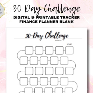 30 Day Savings Challenge Envelope Goal Financial Habit Tracker Printable & Digital Spending Log Budget Tracker Kids Finances Homework Blank