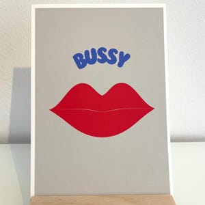 Karte Motiv: Kussmund rot, Postkarte A6 Valentinstag, Muttertag, Jahrestag, Freundschaft, Geburtstag
