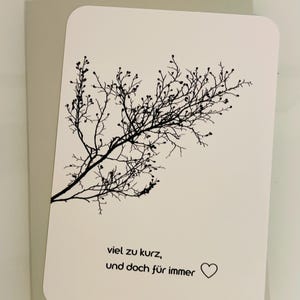 Trauerkarte Grußkarte Kondolenz  - Abschied   Postkarte A6