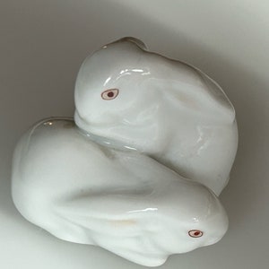 Herend porcelain figurine bunny two rabbits Easter