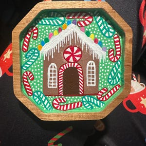 Hand-Painted Wooden Christmas Coasters | Holiday Drink Coasters | Unique Christmas Designs – Ornaments, Snowflakes, Reindeer & More!