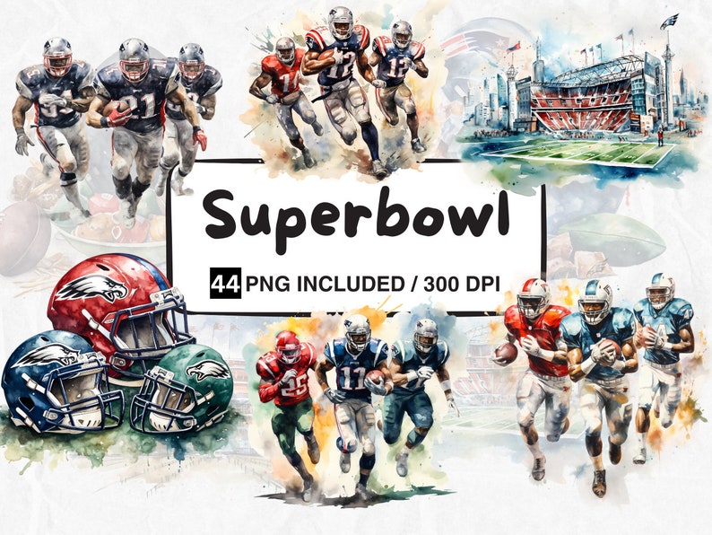 44 Superbowl 2024 Clipart Bundle, Superbowl PNG, Football, Png Image