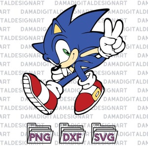 Sonic SVG, The Hedgehog SVG, Layered Sonic, Bonus Sonic SVG, Sonic Charaktere Png, Cut-Dateien für Cricut, Sonic the Hedgehog SVG, Sofortiger Download