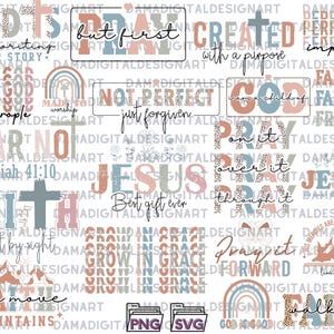 Boho Elegant Christian Svg Png Bundle, Bible Verse svg, Scripture svg, Sleeve Shirt Design Svg, God Jesus Svg, Psalm Svg, Love Faith Svg Png