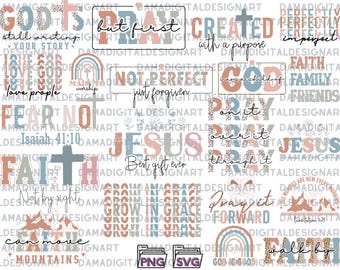 God Jesus png Bundle, Christian png, Faith Quote png, Cross png, Religious Sublimation Bundle, Bible Verse png, Jesus Clipart Bundle