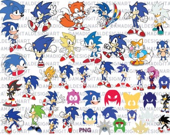 Sonic Png Bundle, High Quality, Sonic Clipart Png, Sonic Silhouette, Sonic Birthday, Sonic print, Baby shirt Diy, Sonic Print Kids Shirt Png