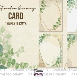 Greenery watercolor clipart - Green leaves clipart - Watercolor leaves - Airy foliage - Watercolor greenery frames wreaths - Digital PNG