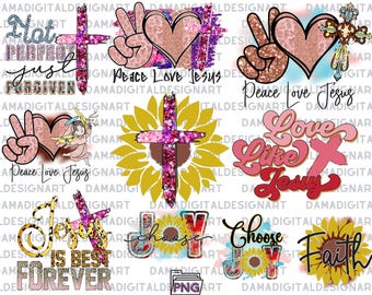 Christian Valentine PNG Bundle, Retro Valentine png, Glitter Heart Coquette png, Pink Brushstroke love png, Jesus valentine png, bible verse