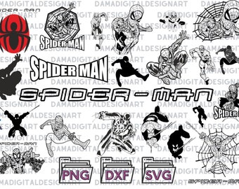 Spiderbundle SVG Spider png Spider svg Spiderman Png Spiderman svg Spiderman png sylwetka spidermana Pakiet prezent spiderman urodziny