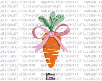 Cenoura de Páscoa PNG, Clipart de Cenoura em Aquarela, Estética Coquete, Design de Sublimação de Primavera, Download Digital, Cenoura de Coelho PNG