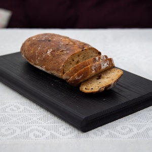 cutting board, charred wood, solid wood, serving board, black wood, yakisugi, hardwood, trivet