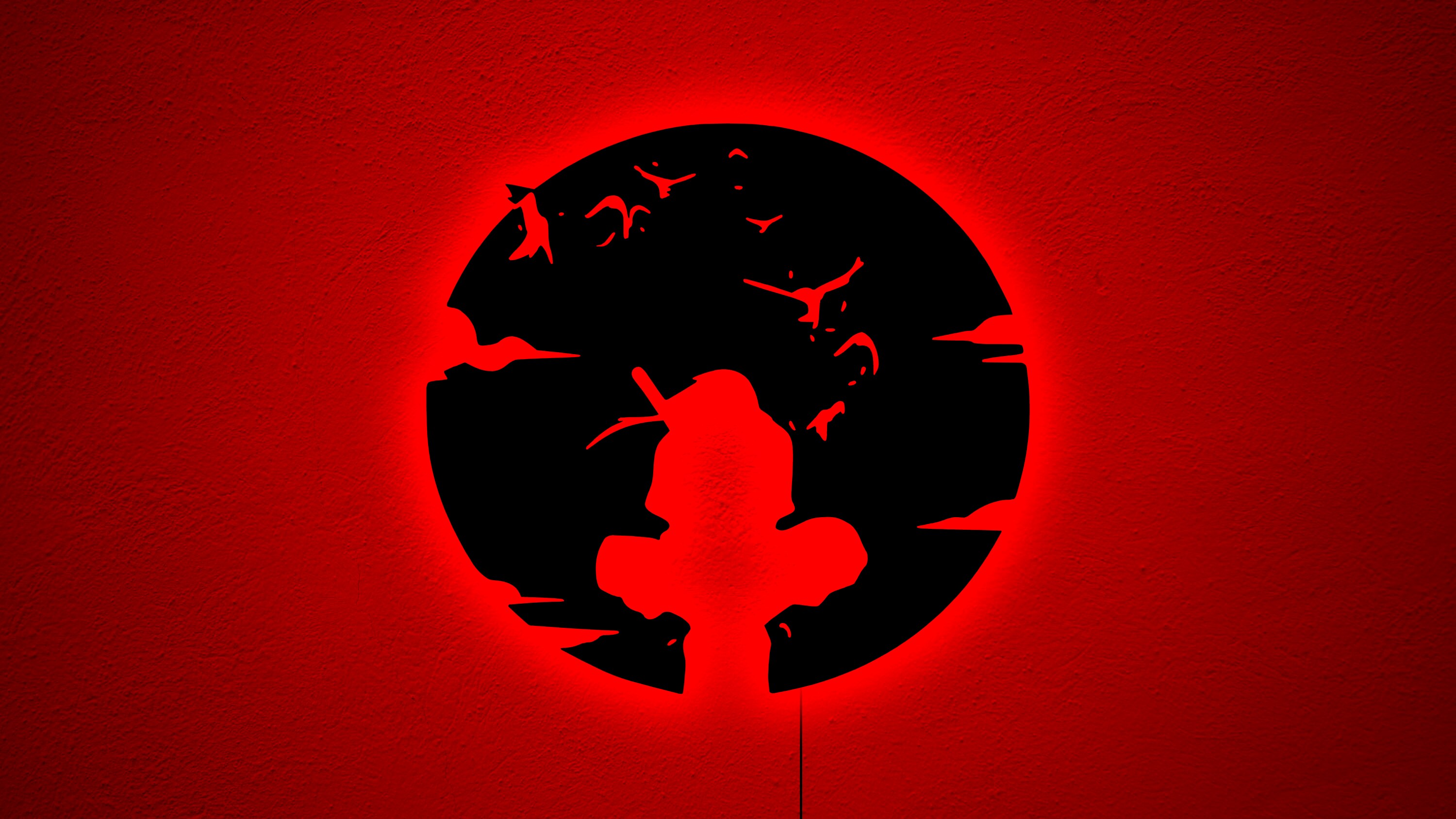 Painel Led Neon em mdf - Nuvem Akatsuki Naruto 0,40 x 0,26cm