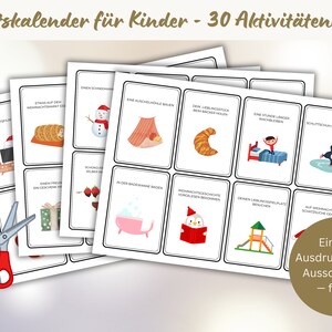 DIY Advent calendar | Advent calendar for children | Last minute | Christmas calendar | Advent cards | Advent cards | Mindfulness cards