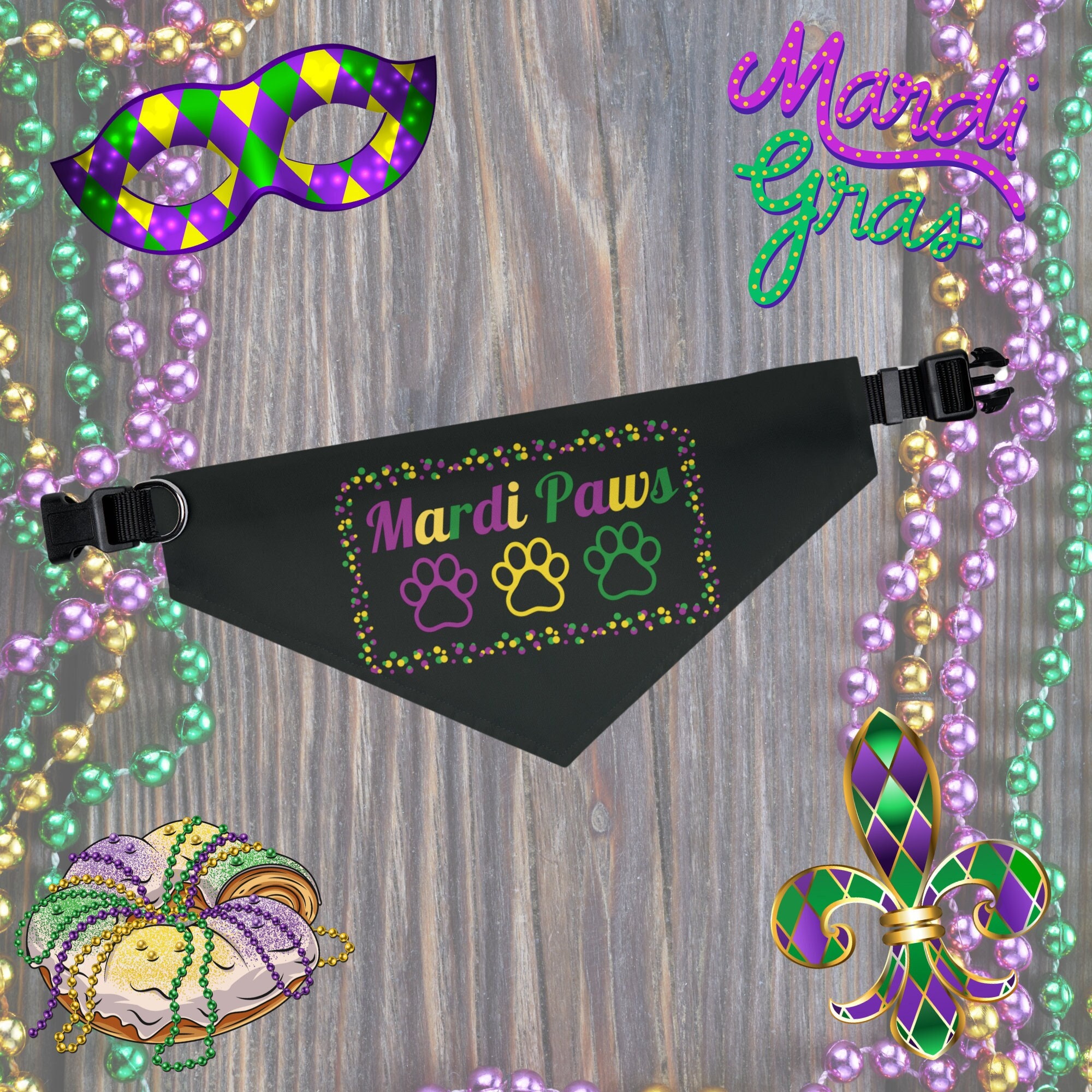 mardi gras bandana