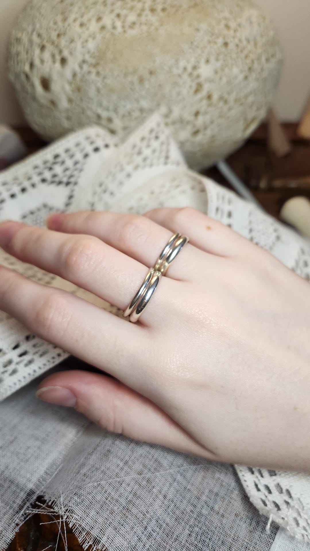 Simple Sterling Silver Stacker Rings Set of 2 | Various Sizes - Etsy