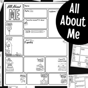 Feuille de travail Tout sur moi - Tout sur moi pour la rentrée, activité à imprimer pour les enfants, Rentrée scolaire