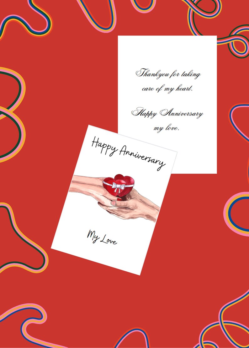 Happy Anniversary Card, Romantic Card, Anniversary Card for Wife, Card ...