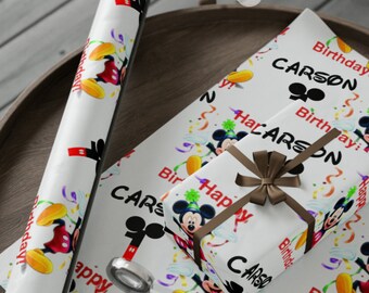 Custom Mickey Birthday wrapping paper