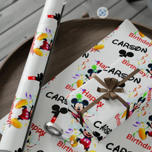 Custom Mickey Birthday wrapping paper