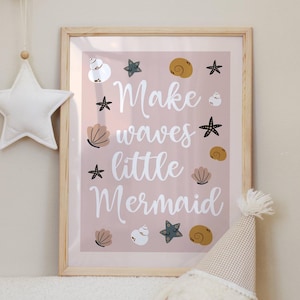 Mermaid Nursery Print: Boho Ocean Wall Art (Digital Download)