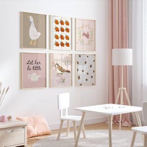 Cottagecore Nursery Prints: Boho Animal Wall Art Set (Digital Download) image 9