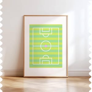 Soccer Field Print for Girls, Girl Athlete Room Decor, Soccer Bedroom Art for Girls, Girls Soccer Aesthetic Poster, Soccer Print for Girls