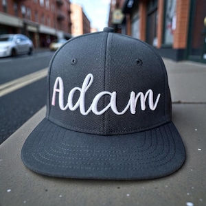 Personalisierte Kinder Snapback Cap mit Namen, 3D Puff Stickerei, individuelle Streetwear Mütze für Kinder
