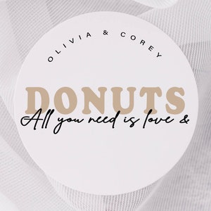 Tout ce dont vous avez besoin, c'est de l'amour et un biscuit, étiquettes de remerciement pour cadeaux de mariage, étiquettes de sacs de cadeaux de mariage, autocollants de sacs de bonbons ou de biscuits, étiquettes de sacs à dessert