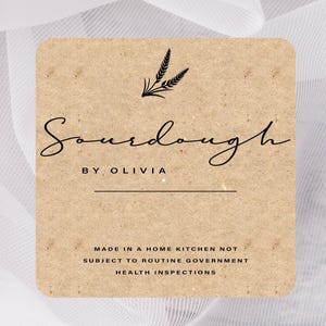 Sourdough Labels: Custom Round Stickers for Homemade Bread