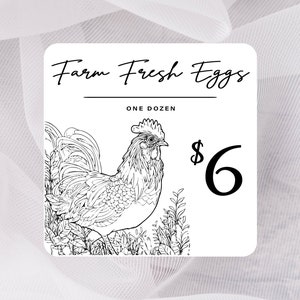 Aangepaste 2 inch matte eierdoos prijsetiketten,vintage sketch eierdoosetiketten, homesteadlabels, eierdoosstickers, prijsetiketten boerderij,standprijsetiketten