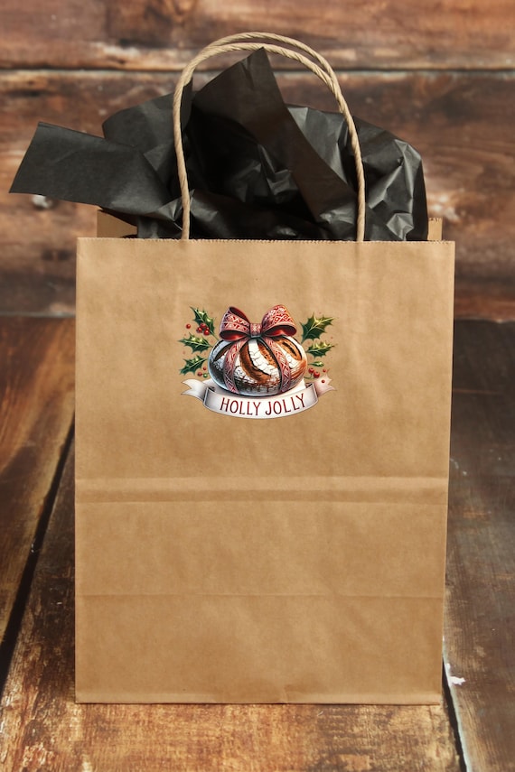 100 Pcs Custom Print Bread Bags Cute Sourdough Bread Bags Bulk Festive Bread Bags Christmas Sourdough Bags Design Your Own Holiday Bags Etsy