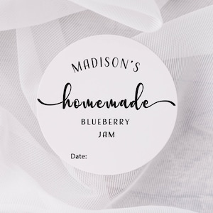 Inbliklabels, stickers voor kleine bedrijven, ontwerp je eigen inblikkende labels, aangepaste ronde witte matte stickers, biologische labels, Mason Jar-labels