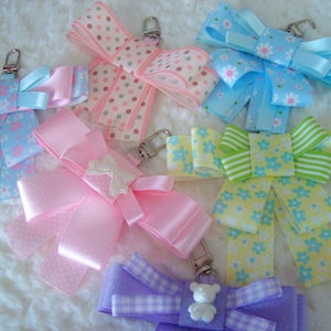 Bow Bag Charm - Handmade Keychain for Purse, Backpack, Etc.