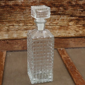 Vintage Barware Whiskey&Liquor, Bar Glasses, Liquor Decanters, Vintage glass bottle, glass decanter, lead crystal