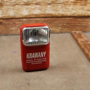 Red advertising Flashlight - Pocket Flashlight - Vintage Pocket Torch - Collectible Flashlight, Camping Pocket Flashlight