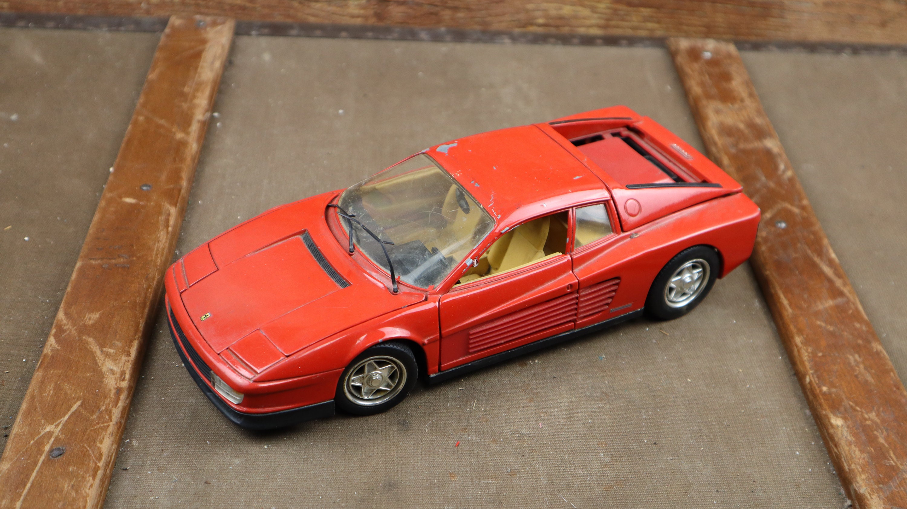 Big Red Ferrari Testarossa Car Hotwheels 1:18 - Etsy