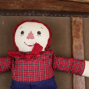 Big Vintage Rag doll, Boy doll, Handmade doll, Soft Doll, Fabric Doll, Textile doll, For puppet theate